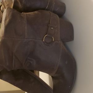 Brown tall boots